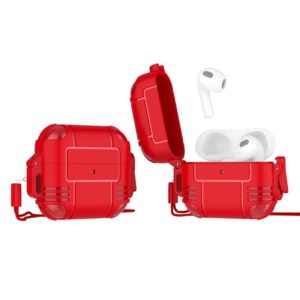 TPU Anti-full Earphone Protective Case with Lanyard For AirPods 3(Red) (OEM)