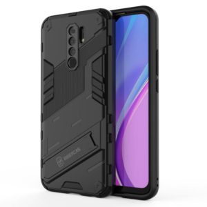 For Xiaomi Redmi 9 Punk Armor 2 in 1 PC + TPU Shockproof Case with Invisible Holder(Black) (OEM)