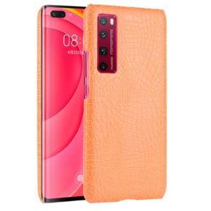 For Huawei Nova 7 Pro Shockproof Crocodile Texture PC + PU Case(Orange) (OEM)