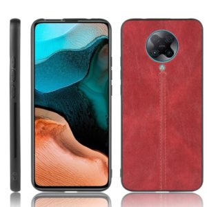 For Xiaomi Redmi K30 Pro Shockproof Sewing Cow Pattern Skin PC + PU + TPU Case(Red) (OEM)