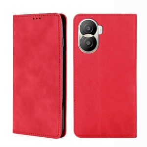 For Honor X40i Skin Feel Magnetic Horizontal Flip Leather Phone Case(Red) (OEM)