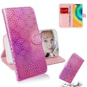 For Huawei Mate 30 Pro / 5G Solid Color Colorful Magnetic Buckle Horizontal Flip PU Leather Case with Holder & Card Slots & Wallet & Lanyard(Pink) (OEM)