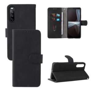 For Sony Xperia 10 IV Skin Feel Magnetic Flip Leather Phone Case(Black) (OEM)