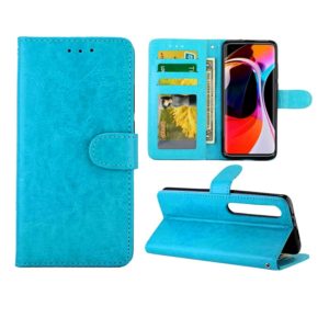 For XIAOMI Mi10/Mi10Pro Crazy Horse Texture Leather Horizontal Flip Protective Case with Holder & Card Slots & Wallet & Photo Frame(baby Blue) (OEM)