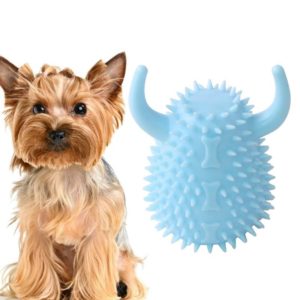 Teeth Cleaning Dog Toothbrush Chew Toy Interactive Training Molar Vocal Pet Anti-Boring Toy(Blue) (OEM)