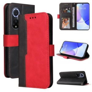 For Huawei nova 9 / Honor 50 5G Business Stitching-Color Horizontal Flip PU Leather Phone Case(Red) (OEM)