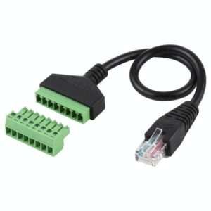 RJ45 Male Plug to 8 Pin Pluggable Terminals Solder-free USB Connector Solderless Connection Adapter Cable, Length: 30cm (OEM)