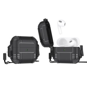 TPU Anti-full Earphone Protective Case with Lanyard For AirPods 3(Black) (OEM)