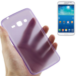 0.3mm Ultra-thin Polycarbonate Material PC Protection Shell for Galaxy Grand 2 / G7106, Transparent Version / Matte Edition(Purple) (OEM)