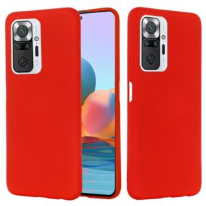 For Xiaomi Redmi Note 10 Pro Max Solid Color Liquid Silicone Dropproof Full Coverage Protective Case(Red) (OEM)