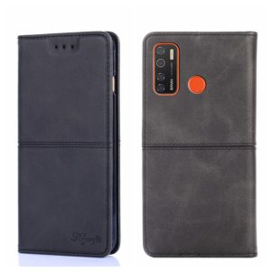 For Tecno Camon 15 CD7/Camon 15 Air/Spark 5/Spark 5 Pro Cow Texture Magnetic Horizontal Flip Leather Phone Case(Black) (OEM)