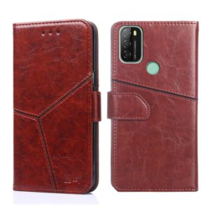 For Blackview A70 Geometric Stitching Horizontal Flip Leather Phone Case(Dark Brown) (OEM)