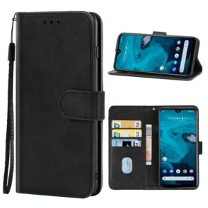 Leather Phone Case For Kyocera Android One S9 / Digno SANGA Edition(Black) (OEM)