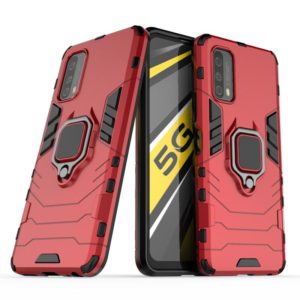 For Vivo iQOO Z1x Shockproof PC + TPU Protective Case with Magnetic Ring Holder(Red) (OEM)