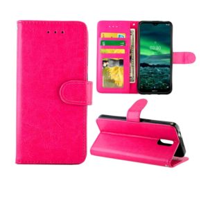 For Nokia 2.3 Crazy Horse Texture Leather Horizontal Flip Protective Case with Holder & Card Slots & Wallet & Photo Frame(Magenta) (OEM)