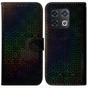 For OnePlus 10 Pro 5G Colorful Magnetic Buckle Leather Phone Case(Black) (OEM)