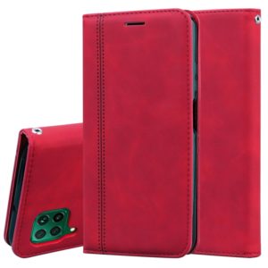 For Huawei P40 Lite Frosted Business Magnetic Horizontal Flip PU Leather Case with Holder & Card Slot & Lanyard(Red) (OEM)