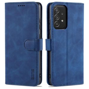 For Samsung Galaxy A52 5G / 4G AZNS Skin Feel Calf Texture Horizontal Flip Leather Case with Card Slots & Holder & Wallet(Blue) (AZNS) (OEM)