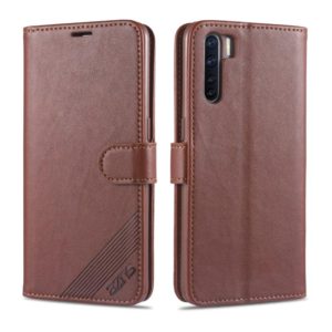 For OPPO A91 AZNS Sheepskin Texture Horizontal Flip Leather Case with Holder & Card Slots & Wallet(Brown) (AZNS) (OEM)