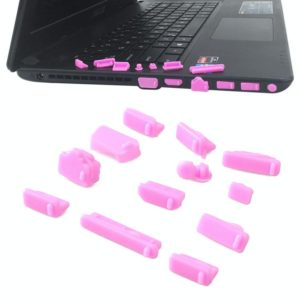 13 in 1 Universal Silicone Anti-Dust Plugs for Laptop(Pink) (OEM)