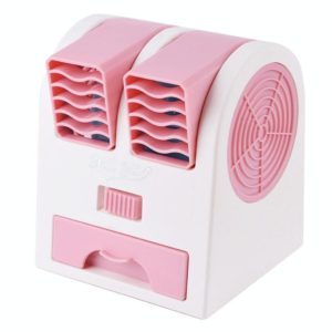 Mini Silent Dual-port Bladeless Cooling Fan(Pink) (OEM)