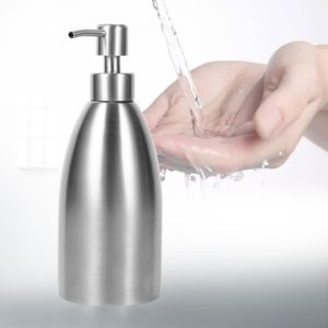 500ml Stainless Steel Soap Dispenser Kitchen Bathroom Shampoo Box Detergent Bottle (OEM)