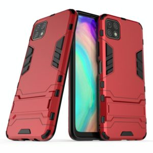 For Huawei Enjoy 20 PC + TPU Shockproof Protective Case with Holder(Red) (OEM)