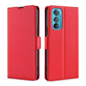 For Motorola Edge 30 Ultra-thin Voltage Side Buckle Horizontal Flip Leather Phone Case(Red) (OEM)