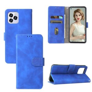 Solid Color Skin Feel Magnetic Buckle Horizontal Flip Calf Texture PU Leather Case with Holder & Card Slots & Wallet For Oukitel C21 Pro(Blue) (OEM)