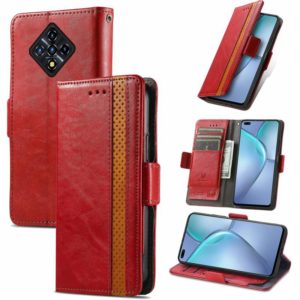 For Infinix Zero 8 CaseNeo Splicing Dual Magnetic Buckle Leather Case with Holder & Card Slots & Wallet(Red) (OEM)