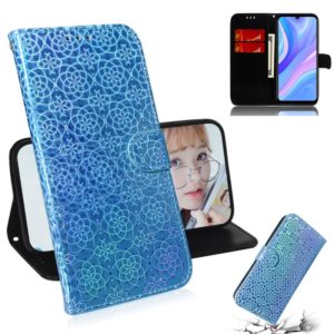 For Huawei P Smart S / Enjoy 10s / Y8p Solid Color Colorful Magnetic Buckle Horizontal Flip PU Leather Case with Holder & Card Slots & Wallet & Lanyard(Sky Blue) (OEM)