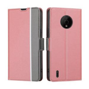 For Nokia C200 Twill Texture Side Button Leather Phone Case(Pink) (OEM)