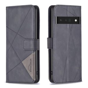 For Google Pixel 7 Pro 5G BF05 Magnetic Buckle Rhombus Texture Leather Phone Case(Black) (OEM)