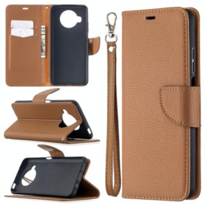 For Xiaomi Mi 10T Lite 5G Litchi Texture Pure Color Horizontal Flip Leather Case with Holder & Card Slots & Wallet & Lanyard(Brown) (OEM)