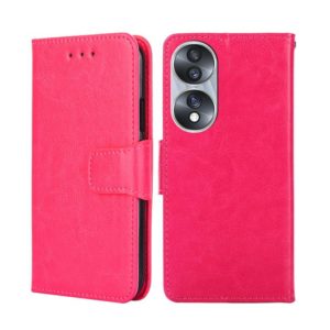 For Honor 70 Crystal Texture Leather Phone Case(Rose Red) (OEM)