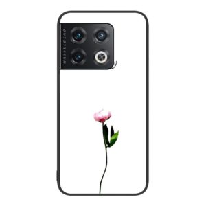 For OnePlus 10 Pro Colorful Painted Glass Phone Case(A Flower) (OEM)
