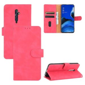 For OPPO Reno2 Z / F Solid Color Skin Feel Magnetic Buckle Horizontal Flip Calf Texture PU Leather Case with Holder & Card Slots & Wallet(Rose Red) (OEM)