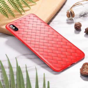For iPhone XS ROCK Slim Weave Style TPU Soft Case(Red) (ROCK) (OEM)