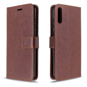 For Huawei Enjoy 10E Crazy Horse Texture Horizontal Flip Leather Case with Holder & Card Slots & Wallet & Photo Frame(brown) (OEM)