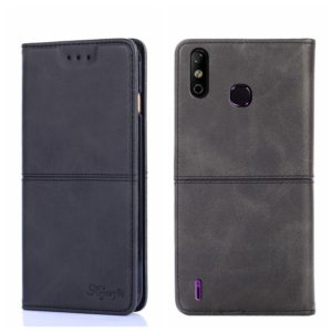 For Infinix Smart 4 X653 Cow Texture Magnetic Horizontal Flip Leather Phone Case(Black) (OEM)