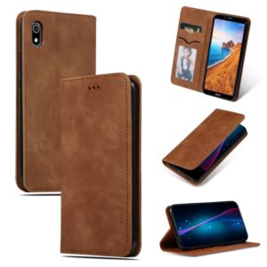 Retro Skin Feel Business Magnetic Horizontal Flip Leather Case for Xiaomi Redmi 7A(Brown) (OEM)