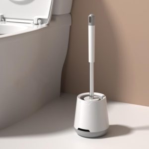 TPR Soft Glue Long-handle Toilet Brush with Base, Spec: Floor Type (OEM)