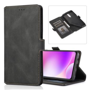 For Xiaomi Redmi K30 Retro Magnetic Closing Clasp Horizontal Flip Leather Case with Holder & Card Slots & Photo Frame & Wallet(Black) (OEM)
