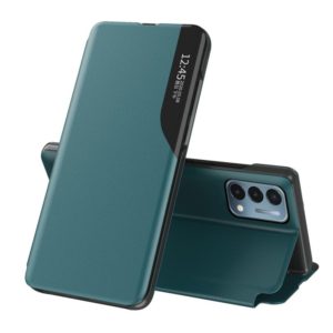 For OnePlus Nord N200 5G Attraction Flip Holder Leather Phone Case(Green) (OEM)