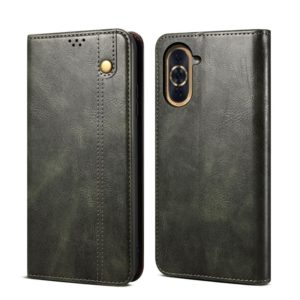 For Huawei Nova 10 4G Oil Wax Crazy Horse Texture Leather Phone Case(Green) (OEM)