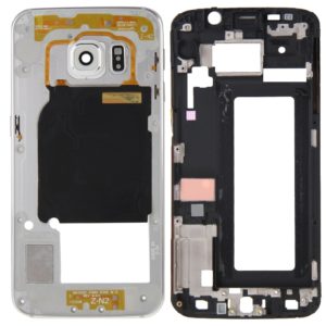 For Galaxy S6 Edge / G925 Full Housing Cover (Front Housing LCD Frame Bezel Plate + Back Plate Housing Camera Lens Panel ) (Silver) (OEM)