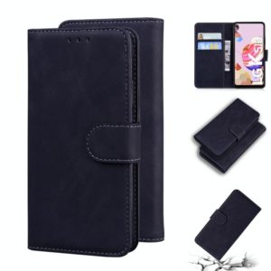 For LG K41S / K51S Skin Feel Pure Color Flip Leather Phone Case(Black) (OEM)