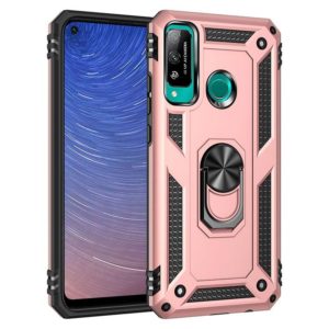 For Huawei Y7p / P40 Lite E Shockproof TPU + PC Protective Case with 360 Degree Rotating Holder(Rose Gold) (OEM)