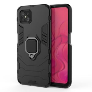 For OPPO A92s PC + TPU Shockproof Protective Case with Magnetic Ring Holder(Black) (OEM)