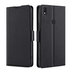 For Alcatel Axel / Lumos Ultra-thin Voltage Side Buckle PU + TPU Leather Phone Case(Black) (OEM)